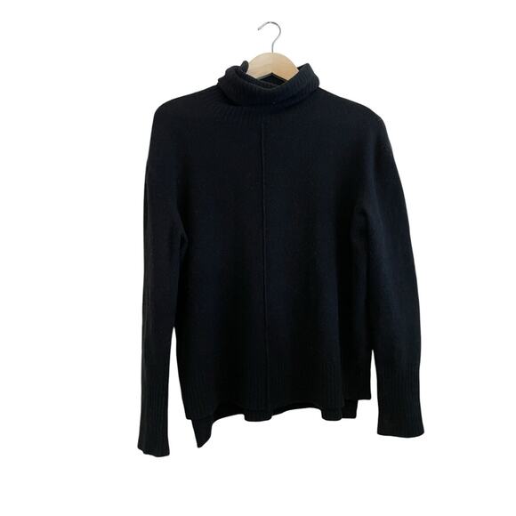 Athleta Transit Turtleneck‎ Sweater Women Size Small Black Merino Fine Wool - Picture 1 of 6